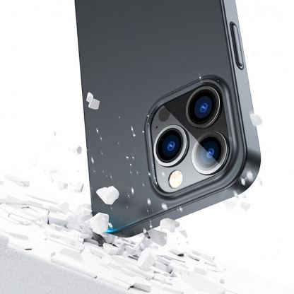 Joyroom 360° Full Case And Tempered Glass Set - тънък силиконов кейс и стъклено защитно покритие за целия дисплей на iPhone 13 Pro (черен) 6