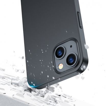 Joyroom 360° Full Case And Tempered Glass Set - тънък силиконов кейс и стъклено защитно покритие за целия дисплей на iPhone 13 (черен) 3