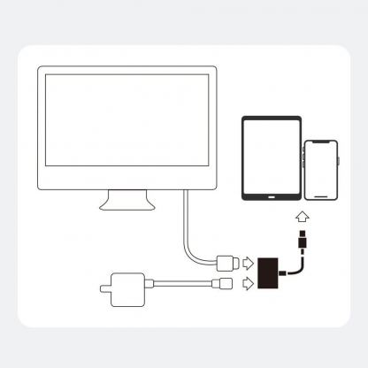 Joyroom Lightning to HDMI Adapter 1080p - адаптер за свързване от Lightning към HDMI вход за мобилни устройства с Lightning (бял) 3