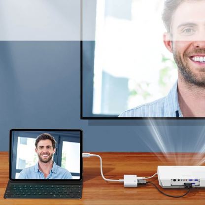 Joyroom Lightning to HDMI Adapter 1080p - адаптер за свързване от Lightning към HDMI вход за мобилни устройства с Lightning (бял) 6
