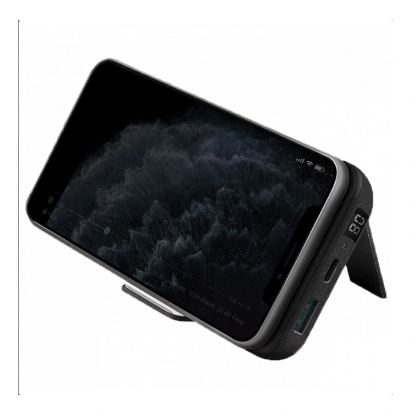 Uniq Hyde Air View Powerbank 18W Wireless Charger 20000mAh  - преносима външна батерия с USB-C порт, USB-A изход и безжично зареждане (сив) 3