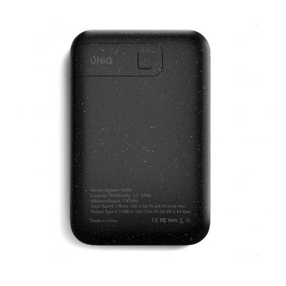 Uniq Hyde Air Lite Powerbank 10W Wireless Charger 10000mAh  - преносима външна батерия с USB-C порт, USB-A изход и безжично зареждане (сив) 2