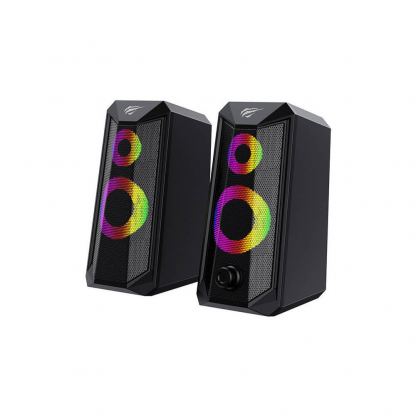 Havit SK202 USB 2.0 RGB Computer Speakers - тонколони за компютър с RGB подсветка (черен)