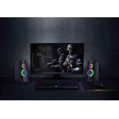 Havit SK202 USB 2.0 RGB Computer Speakers - тонколони за компютър с RGB подсветка (черен) 6