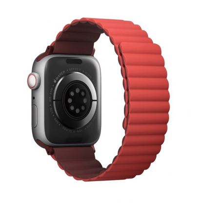 Uniq Revix Silicone Magnetic Strap - двулицевва магнитна силиконова каишка за Apple Watch 38мм, 40мм, 41мм (червен-бордо) 4