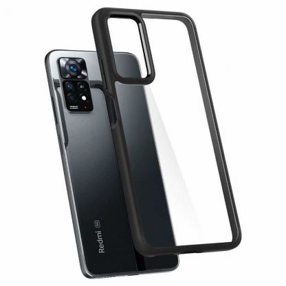 Spigen Ultra Hybrid Case - хибриден кейс с висока степен на защита за Xiaomi Redmi Note 11 Pro 5G (черен-прозрачен) 3