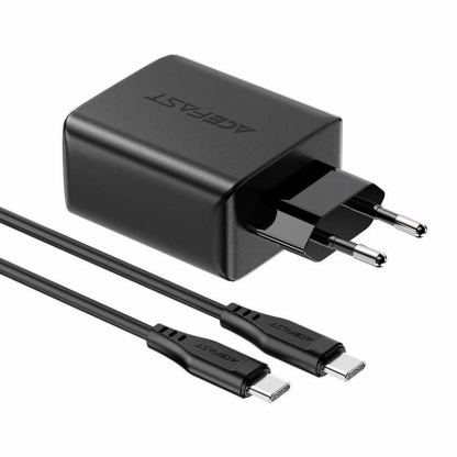 Acefast A13 PD 65W Charger - захранване за ел. мрежа за лаптопи, смартфони и таблети с 2XUSB-C и USB-A изходи и USB-C към USB-C кабел (черен) 5