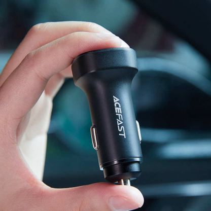 Acefast B2 Dual Car Charger 72W - зарядно за кола с 2xUSB-C изходи с технология за бързо зареждане (черен) 5