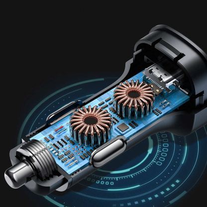 Acefast B2 Dual Car Charger 72W - зарядно за кола с 2xUSB-C изходи с технология за бързо зареждане (черен) 9