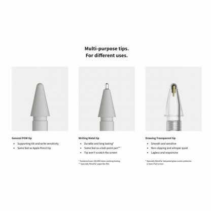 SwitchEasy EasyPencil Pro 4 Tips - резервни върхове за Apple Pencil, Apple Pencil 2nd Gen и SwitchEasy EasyPencil Pro 4 (4 броя) 5