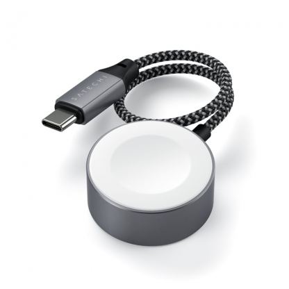 Satechi USB-C Magnetic Charging Cable for Apple Watch - USB-C кабел за зареждане на Apple Watch (18 см) (тъмносив) 2