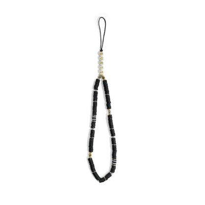 Guess Heishi Beads Phone Strap - дизайнерска връзка против изпускане на вашия смартфон (черен) 2