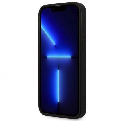 Karl Lagerfeld Monogram Ikonik Case - дизайнерски кожен кейс за iPhone 13 Pro Max (червен) 4