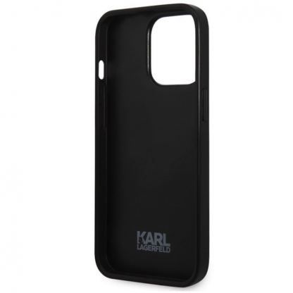 Karl Lagerfeld Monogram Ikonik Case - дизайнерски кожен кейс за iPhone 13 Pro Max (червен) 5