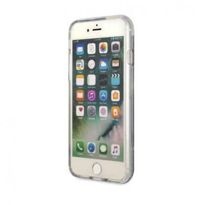 Karl Lagerfeld Liquid Glitter Gatsby Case - дизайнерски кейс с висока защита за iPhone SE (2022), iPhone SE (2020), iPhone 8, iPhone 7 (черен) 4