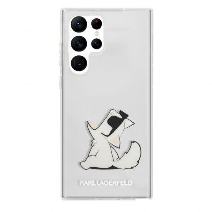 Karl Lagerfeld Choupette Fun Case - дизайнерски кейс с висока защита за Samsung Galaxy S22 Ultra (прозрачен) 2