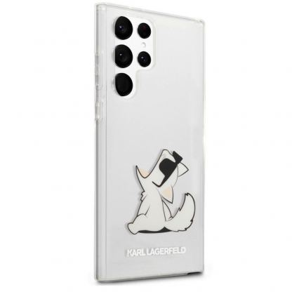 Karl Lagerfeld Choupette Fun Case - дизайнерски кейс с висока защита за Samsung Galaxy S22 Ultra (прозрачен) 3
