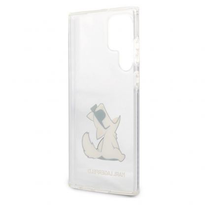 Karl Lagerfeld Choupette Fun Case - дизайнерски кейс с висока защита за Samsung Galaxy S22 Ultra (прозрачен) 5