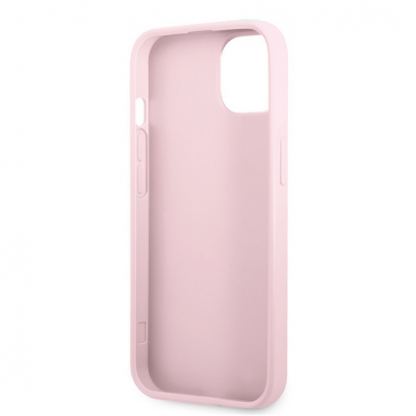 Guess Saffiano PU Leather Hard Case - дизайнерски кожен кейс за iPhone 13 (лилав) 5