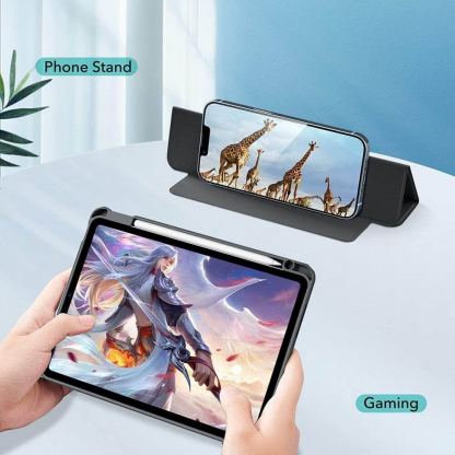 ESR Rebound Hybrid Case Pro - полиуретанов калъф с отделящ се кейс за Apple iPad Air 5 (2022), iPad Air 4 (2020), iPad Pro 11 (2021), iPad Pro 11 (2020), iPad Pro 11 (2018) (сив-прозрачен) 5