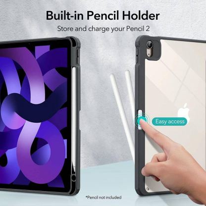 ESR Rebound Hybrid Case Pro - полиуретанов калъф с отделящ се кейс за Apple iPad Air 5 (2022), iPad Air 4 (2020), iPad Pro 11 (2021), iPad Pro 11 (2020), iPad Pro 11 (2018) (син-прозрачен) 7
