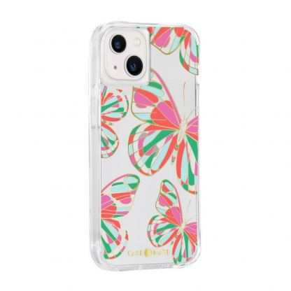 CaseMate Tough Print Case - дизайнерски кейс с висока защита за iPhone 13 (розов) 3