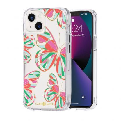 CaseMate Tough Print Case - дизайнерски кейс с висока защита за iPhone 13 (розов) 5