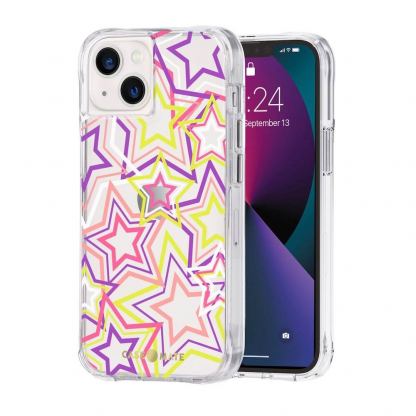 CaseMate Tough Print Case - дизайнерски кейс с висока защита за iPhone 13 (жълт) 5