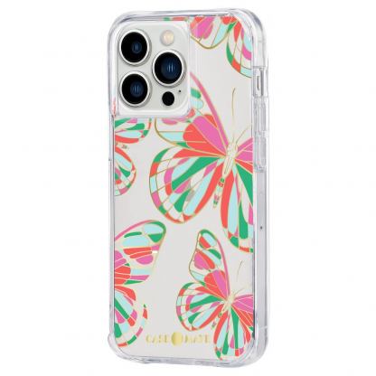 CaseMate Tough Print Case - дизайнерски кейс с висока защита за iPhone 13 Pro (розов) 4