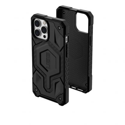 Urban Armor Gear Monarch Pro MagSafe Case - удароустойчив хибриден кейс с вграден магнитен конектор (MagSafe) за iPhone 13 Pro (черен-карбон) 6