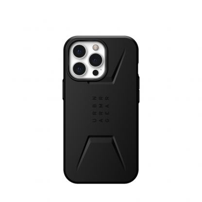 Urban Armor Gear Civilian MagSafe Case - удароустойчив хибриден кейс с вграден магнитен конектор (MagSafe) за iPhone 13 Pro (черен) 2