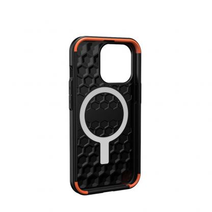 Urban Armor Gear Civilian MagSafe Case - удароустойчив хибриден кейс с вграден магнитен конектор (MagSafe) за iPhone 13 Pro (черен) 6
