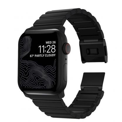 Nomad Strap Titanium Band V2 - титаниева каишка за Apple Watch 42мм, 44мм, 45мм (черен) 3
