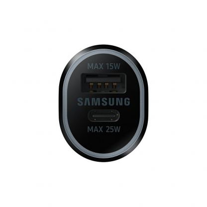 Samsung Super Fast Dual Car Charger (25W+15W) (EP-L4020NBEGEU) - оригинално зарядно за кола с USB-C и USB изходи за зареждане на мобилни устройства (черен) (ритейл опаковка) 2