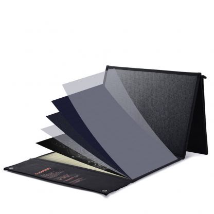 Choetech Foldable Photovoltaic Solar Panel Quick Charge PD 120W - сгъваем соларен панел зареждащ директно вашето устройство от слънцето с DC порт, двва 2xUSB-A и USB-C портове (черен) 2