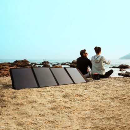 Choetech Foldable Photovoltaic Solar Panel Quick Charge PD 120W - сгъваем соларен панел зареждащ директно вашето устройство от слънцето с DC порт, двва 2xUSB-A и USB-C портове (черен) 6