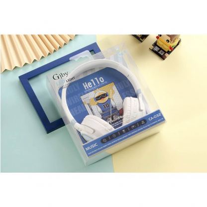 Gjby CA-032 BT Kids Wireless On-Ear Headphones - безжични блутут слушалки, подходящи за деца (бял) 8