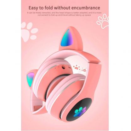Catear L400 BT Kids Wireless Over-Ear Headphones - безжични блутут слушалки, подходящи за деца (розов) 3