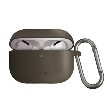 Uniq Vencer Silicone Hang Case - силиконов (TPU) калъф и силиконово въженце за Apple AirPods Pro (бежов) 5