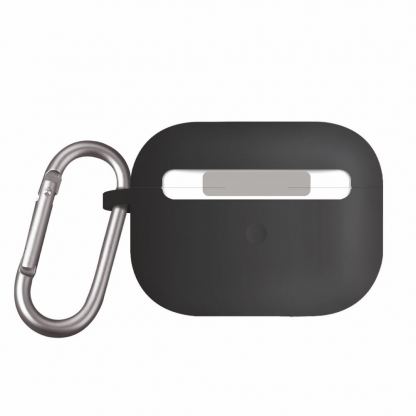 Uniq Vencer Silicone Hang Case - силиконов (TPU) калъф и силиконово въженце за Apple AirPods Pro (черен) 3