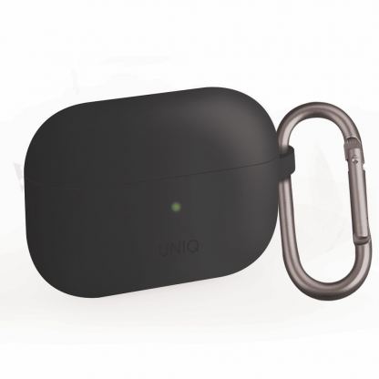 Uniq Vencer Silicone Hang Case - силиконов (TPU) калъф и силиконово въженце за Apple AirPods Pro (черен) 6