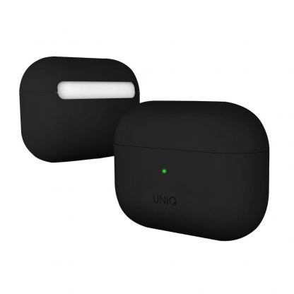 Uniq AirPods Pro Lino Silicone Case - силиконов (TPU) калъф за Apple AirPods Pro (черен) 7