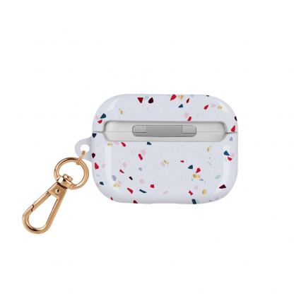 Uniq Coehl Terrazzo Case - хибриден силиконов калъф с карабинер за Apple Airpods Pro (бял) 3