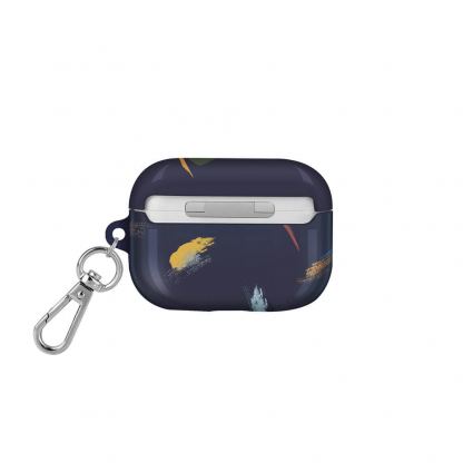 Uniq Coehl Reverie Case - хибриден силиконов калъф с карабинер за Apple Airpods Pro (син) 2