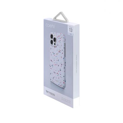 Uniq Coehl Terrazzo Case - хибриден удароустойчив кейс за iPhone 13 Pro (бял) 3