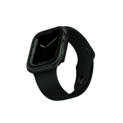 Uniq Valencia Reinforced Aluminium Protective Case - удароустойчив хибриден кейс за Apple Watch 45мм, 44мм (зелен) 3