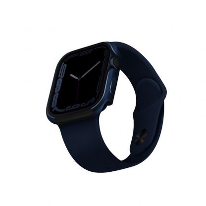 Uniq Valencia Reinforced Aluminium Protective Case - удароустойчив хибриден кейс за Apple Watch 45мм, 44мм (син) 2