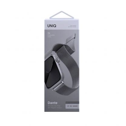 Uniq Dante Milanese Magnetic Stainless Steel Band - стоманена, неръждаема каишка за Apple Watch 38мм, 40мм, 41мм (сребрист) 3