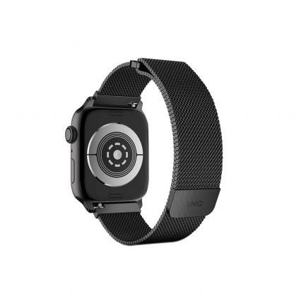 Uniq Dante Milanese Magnetic Stainless Steel Band - стоманена, неръждаема каишка за Apple Watch 38мм, 40мм, 41мм (тъмносив) 3