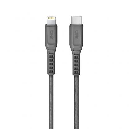 Uniq Flex USB-C to Lightning Cable PD 18W - USB-C към Lightning кабел за Apple устройства с Lightning порт (30 см) (сив) 2